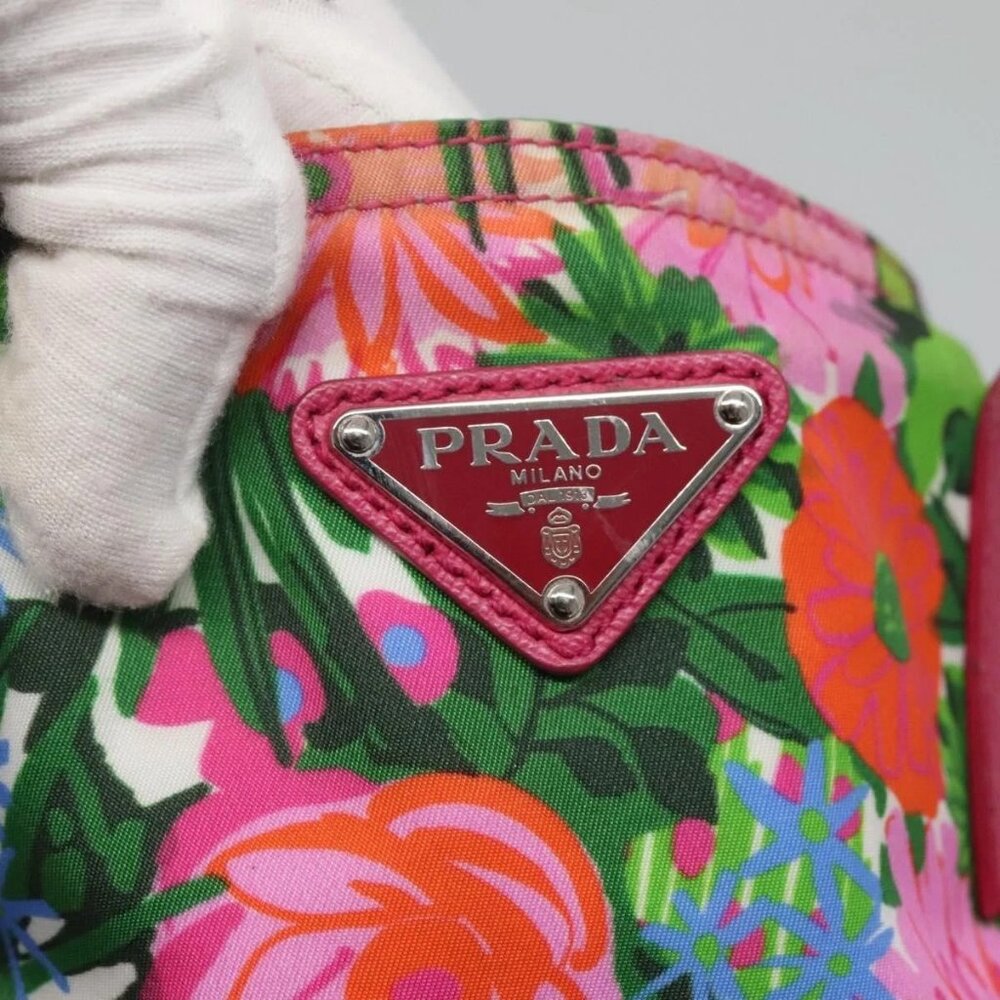 PRADA Tote Bag Nylon Multicolor Silver Auth - Picture 9 of 16